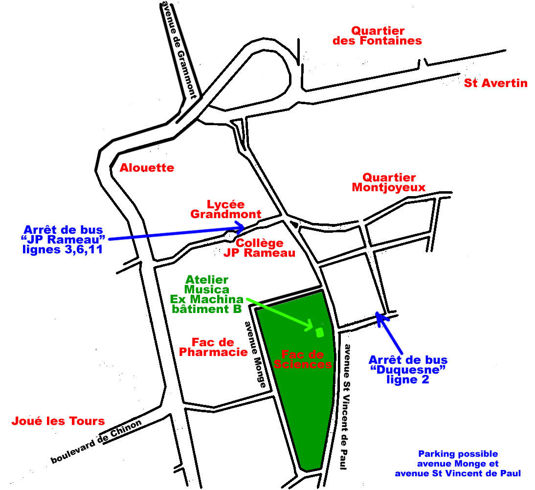 Plan d'accÃ¨s Ã  l'atelier